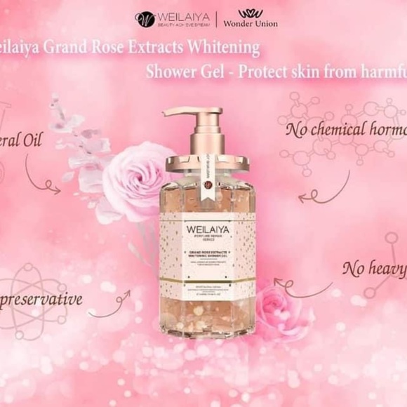 Brand New WEILAIYA Damask Grand Rose Extract Shower Gel 450mL - Picture 8 of 15